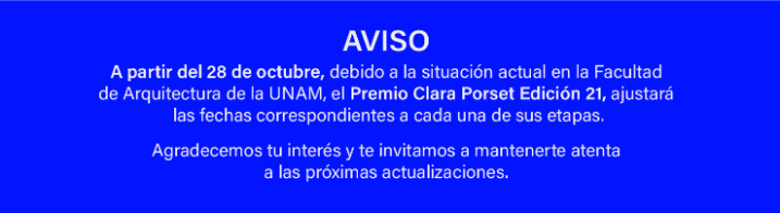 Aviso Premio Clara Porset